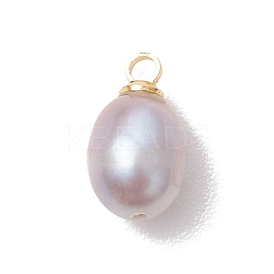 Natural Cultured Freshwater Pearl Rice Charms PALLOY-JF05078-01-1