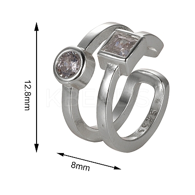925 Sterling Silver Cuff Earrings JE1065B-1