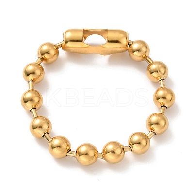 PVD Vacuum Plating 304 Stainless Steel Ball Chain Necklace & Bracelet Set STAS-D181-01G-02A-1