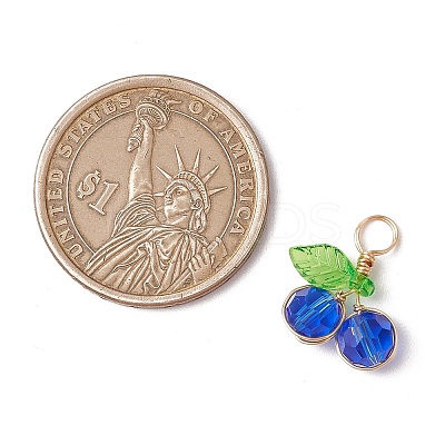 Cherry Glass Pendants PALLOY-JF03470-01-1