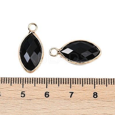 Natural Obsidian Faceted Pendants G-G193-01G-09-1