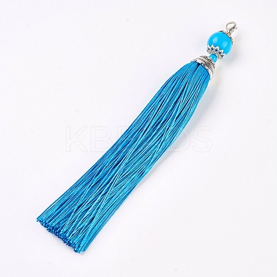 Polyester Tassel Big Pendant Decoration AJEW-WH0045-B03-1