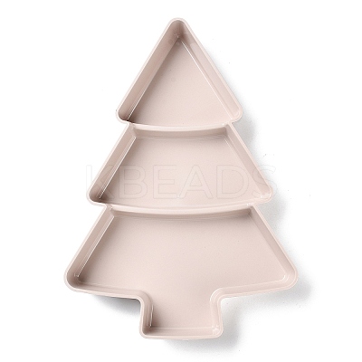Christmas Tree Shaped Plastic Snack Dried Tray Box LS-DJEW-Q003-01C-1