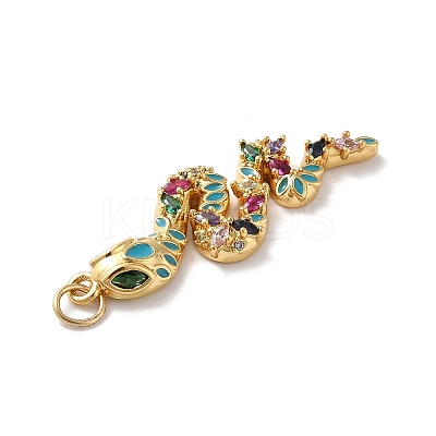Rack Plating Brass Micro Pave Cubic Zirconia Pendants LS-KK-A160-12G-1