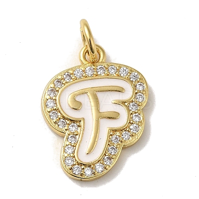 Brass Micro Pave Cubic Zirconia Pendants KK-K354-02G-F-1