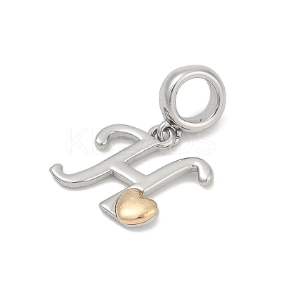 Brass European Dangle Charms LS-KK-Z097-01H-GP-1