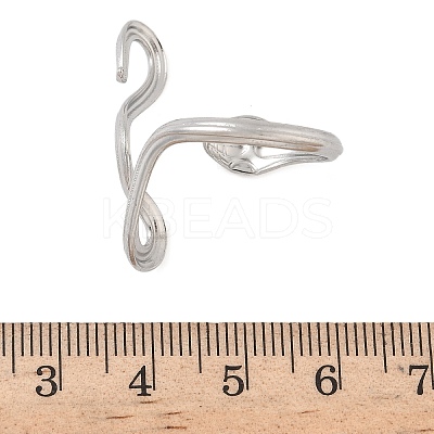 304 Stainless Steel Open Cuff Rings for Women RJEW-A079-06D-P-1