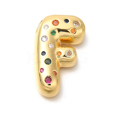 Brass Cubic Zirconia Pendants KK-M295-13G-F-1