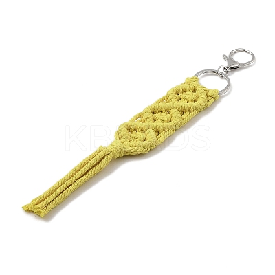 Handmade Macrame Nylon Thread Pendant Decorations HJEW-P019-05P-1