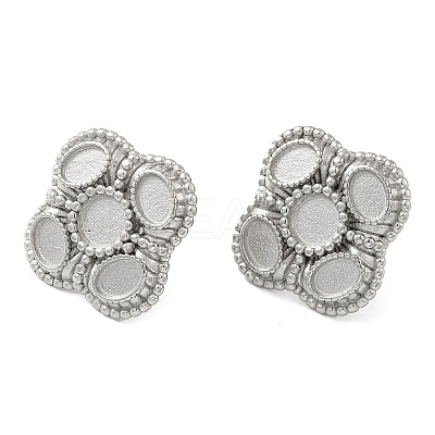 Non-Tarnish 304 Stainless Steel Stud Earrings Findings STAS-G317-09P-1