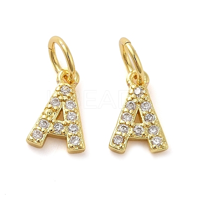 Brass Micro Pave Cubic Zirconia Pendants KK-M273-02G-A-1