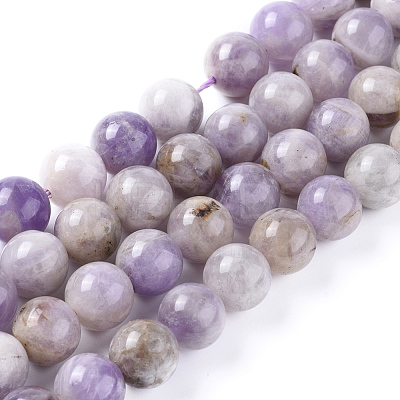 Natural Lavender Amethyst Beads Strands G-L555-01-8mm-1