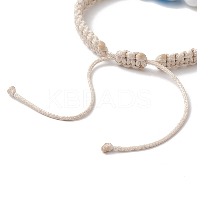 3Pcs Adjustable Handmade Porcelain Beads Braided Bead Bracelets for Children BJEW-JB11969-1