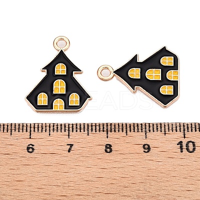 Halloween Theme Alloy Enamel Pendants ENAM-T020-07M-1