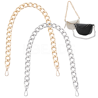 2Pcs 2 Colors Aluminum Curb Chain Bag Handles FIND-PH0005-15-1