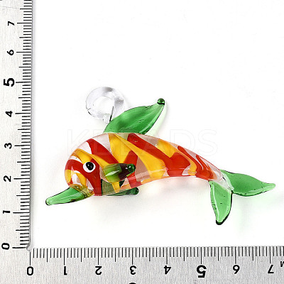 Handmade Lampwork Big Pendants LAMP-T023-14C-1