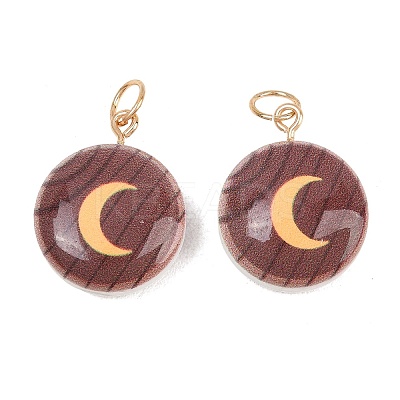 Printed Opaque Acrylic Pendants SACR-P036-01C-G-1