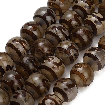 Tibetan Style dZi Beads Strands GG-CBA4812-B08-10MM-1