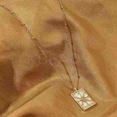 Brass Cubic Zirconia Pendant Necklaces LS-NJEW-H051-01G-02-1