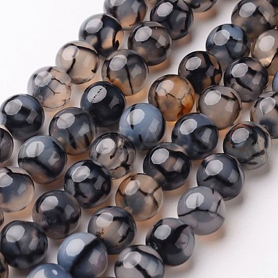 Natural Dragon Veins Agate Beads Strands X-G-D845-03-10mm-1