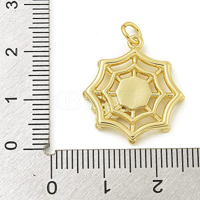 Halloween Theme Rack Plating Brass Pendants KK-Z067-18G-05-1