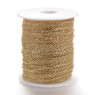 Brass Cable Chains KK-S332-19G-1