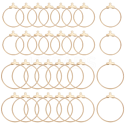 40Pcs 2 Size Brass Pendants KK-BBC0009-64-1