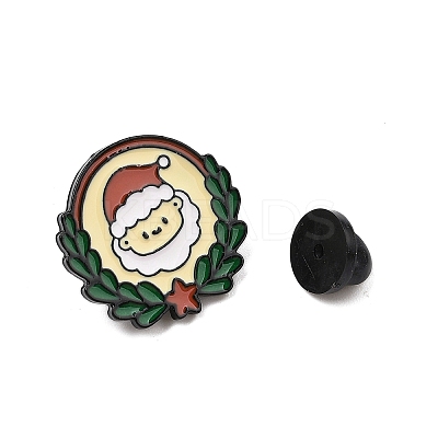 Christmas Theme Zinc Alloy Enamel Pin Brooch for Backpack Clothes LS-JEWE-R003-01EB-05-1
