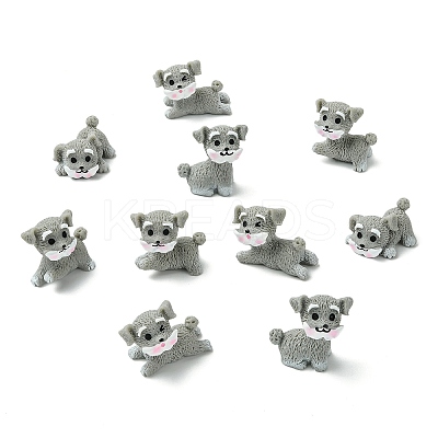 20Pcs 4 Styles Mini Resin Dog Ornaments RESI-CJ0004-85-1
