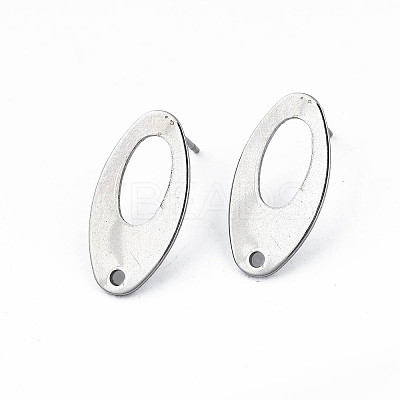 Non-Tarnish 201 Stainless Steel Stud Earring Findings LS-X-STAS-N095-115-1