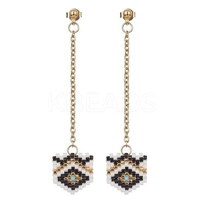 Eye Arrow Stud Earrings for Women EJEW-MZ00100-1