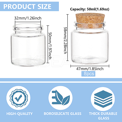 Empty Glass Bottle LS-AJEW-WH0470-43A-1