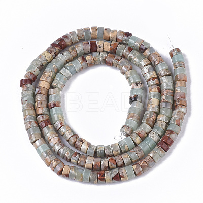 Natural Aqua Terra Jasper Beads Strands G-S366-012A-1
