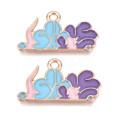 Alloy Enamel Pendants ENAM-T020-91-1