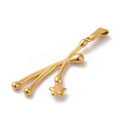 PVD Vacuum Plating 304 Stainless Steel Pendants STAS-M322-23G-1