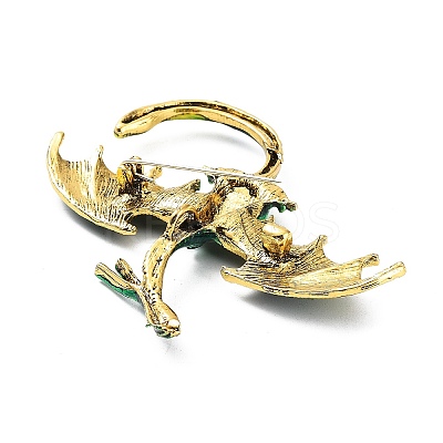 Dragon Alloy Rhinestone Brooches JEWB-K018-08AG-02-1