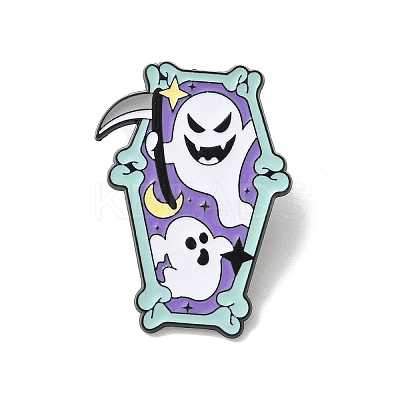 Hallowmas Ghost Enamel Lapel Pin Backs JEWB-K018-33D-EB-1