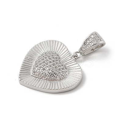 Brass Micro Pave Cubic Zirconia Pendants KK-U047-12P-1