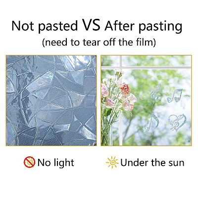 Waterproof PVC Colored Laser Stained Window Film Adhesive Stickers DIY-WH0256-048-1