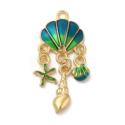 Alloy Enamel Pendants FIND-Z006-11B-KCG-1