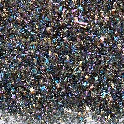 Electroplate Glass Chip Beads GLAA-WH0006-05A-1