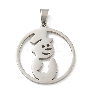 Christmas Theme 304 Stainless Steel Pendants STAS-Q005-01P-01-1