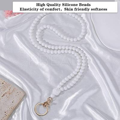 Rose Silicone ID Card Neck Strap Card Holder NJEW-SW00028-07-1