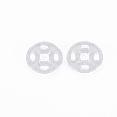 Transparent Resin Snap Fasteners BUTT-N018-008-01-1