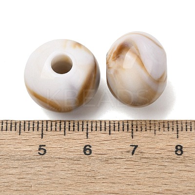 Two Tone Opaque Acrylic Imitation Gemstone European Beads SACR-K005-04A-1