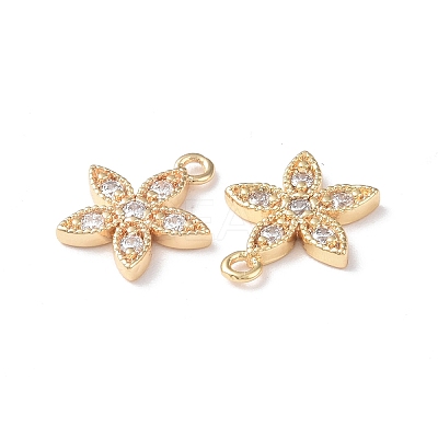 Brass Micro Pave Cubic Zirconia Pendants KK-I702-21G-1