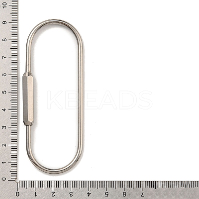 Non-Tarnish 304 Stainless Steel Screw Carabiner Lock Charms STAS-C092-05A-P-1