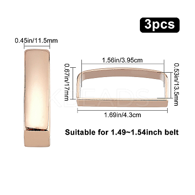 1 Set Alloy Belt Buckle Loop DIY-GF0005-80LG-1