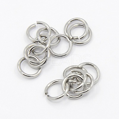 Tarnish Resistant 304 Stainless Steel Open Jump Rings STAS-M008-04G-1