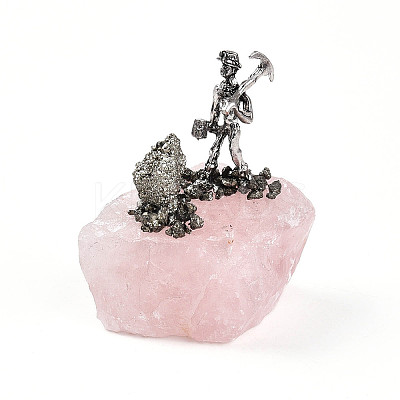 Natural Rose Quartz Cluster Base Sculpture G-N347-03D-1